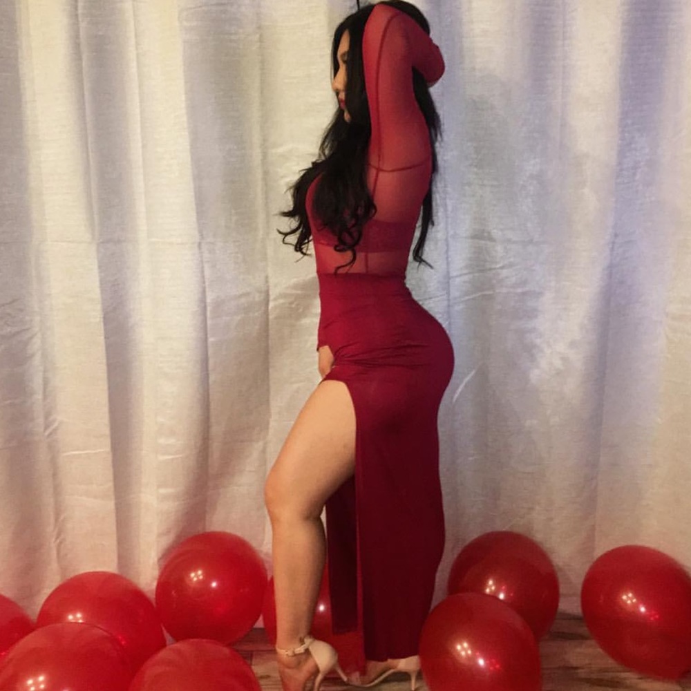 Red mesh dress❤️